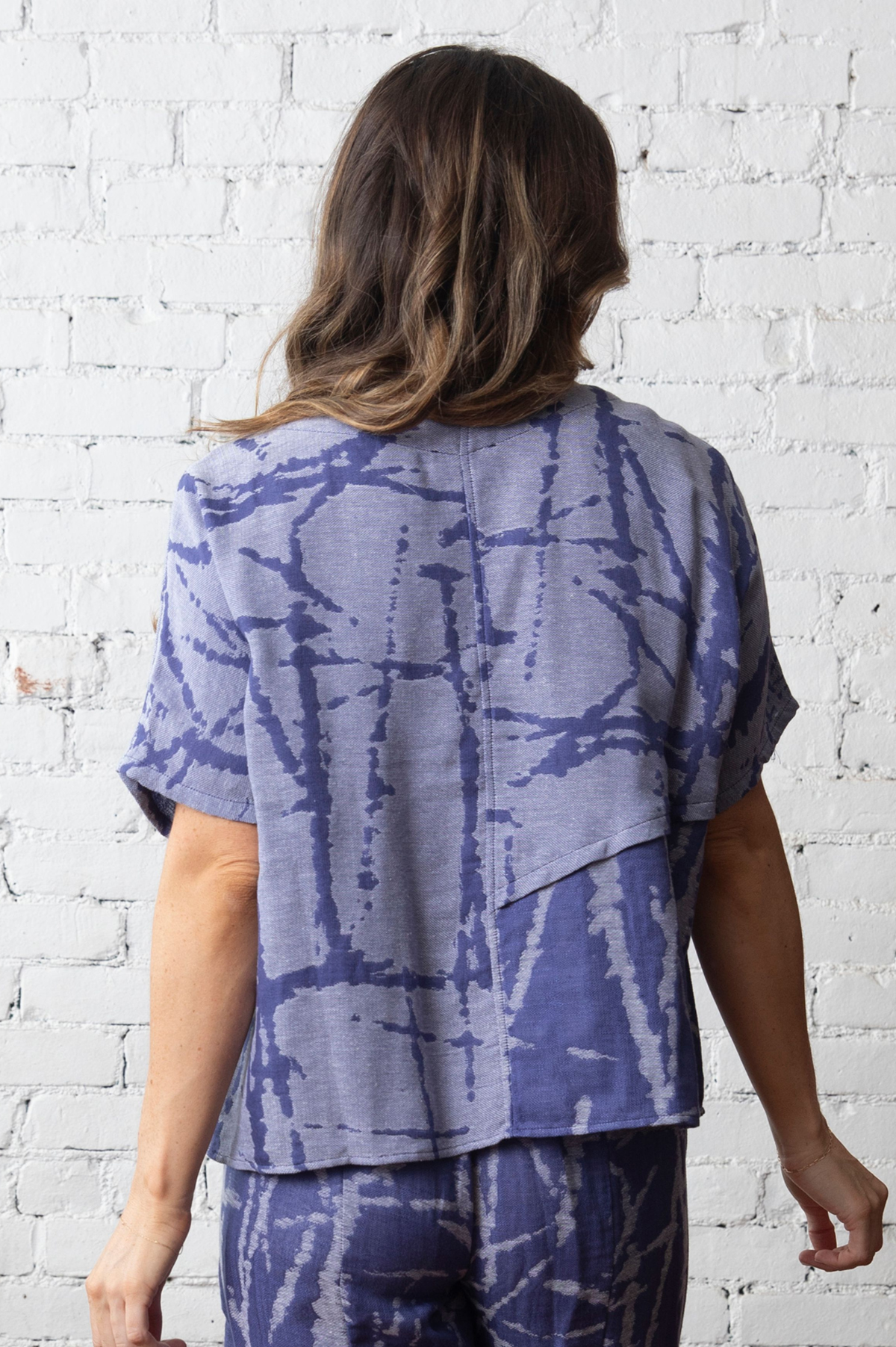 Olivia by Habitat Clothing- Yin Yang Jacquard Top-Dusk