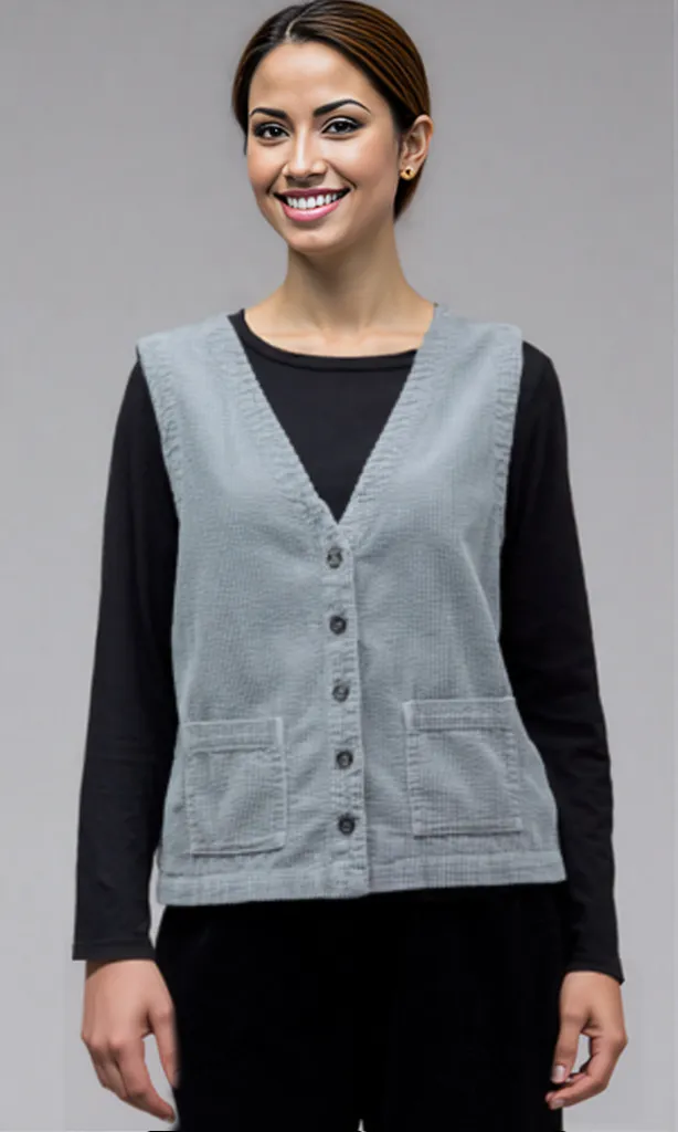 Cut Loose Lux Corduroy V-neck Vest Fall 2025-Special order