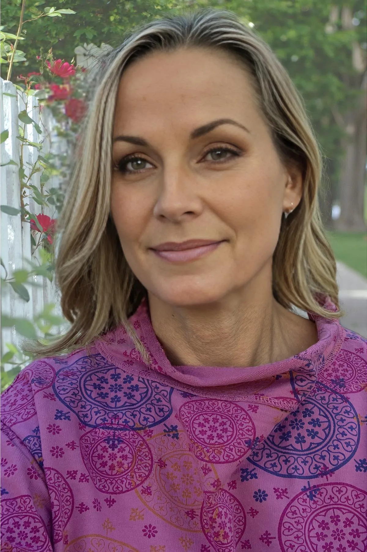 Prairie Cotton Baby French Terry Relaxed Yoga Top-Mandala Pattern