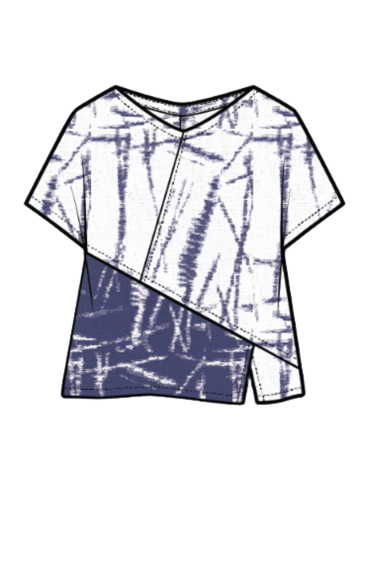 Olivia by Habitat Clothing- Yin Yang Jacquard Top-Dusk - thread to cloth