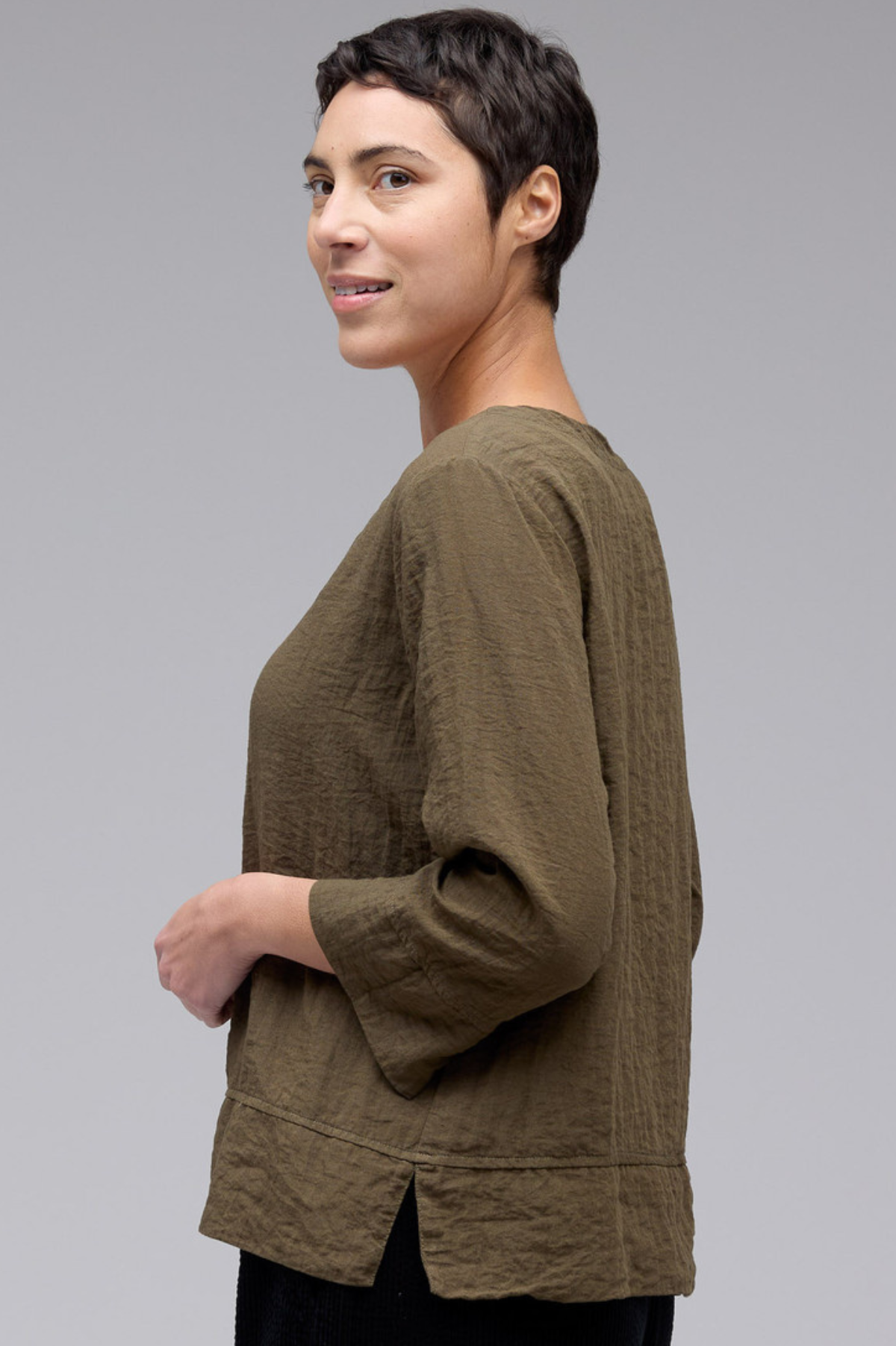 Cut Loose Clothing Fall Rayon Parachute V-Neck Vent Top Fall