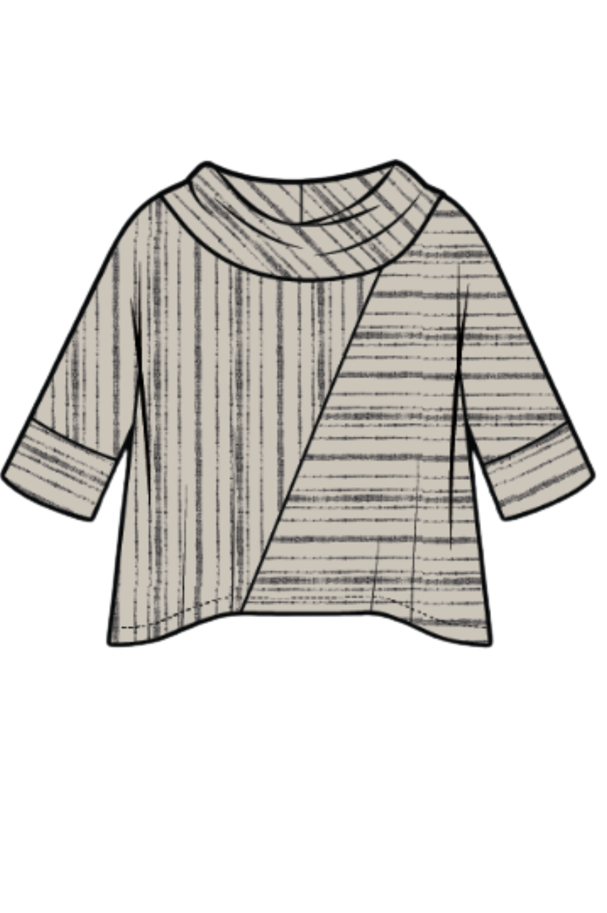 Olivia by Habitat Clothing Retro Stripe Midtown Topper