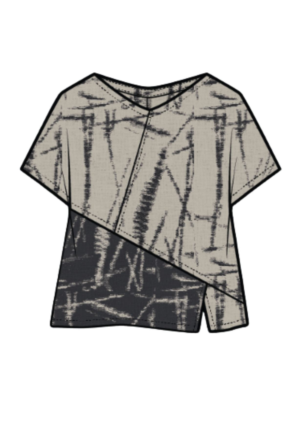 Olivia by Habitat Clothing- Yin Yang Jacquard Top-Shell