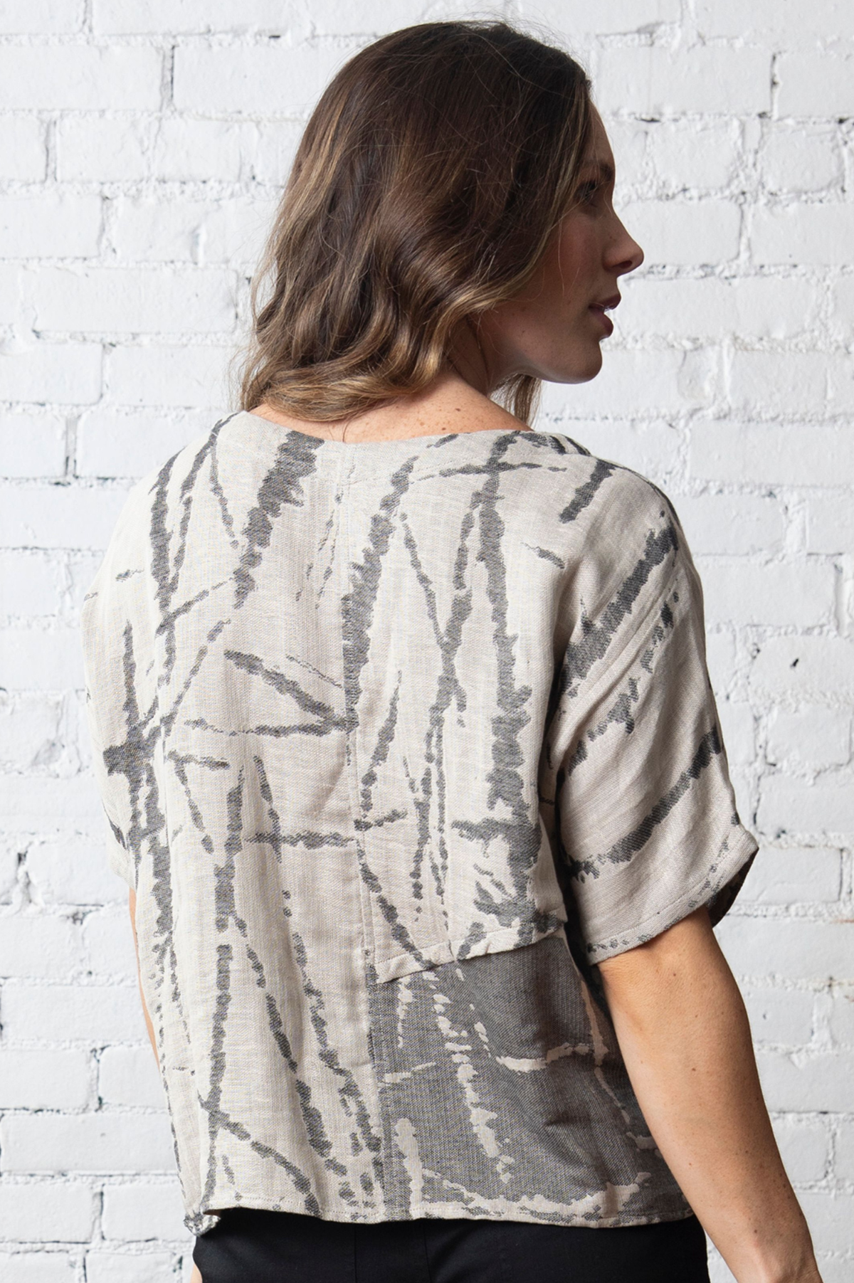 Olivia by Habitat Clothing- Yin Yang Jacquard Top-Shell