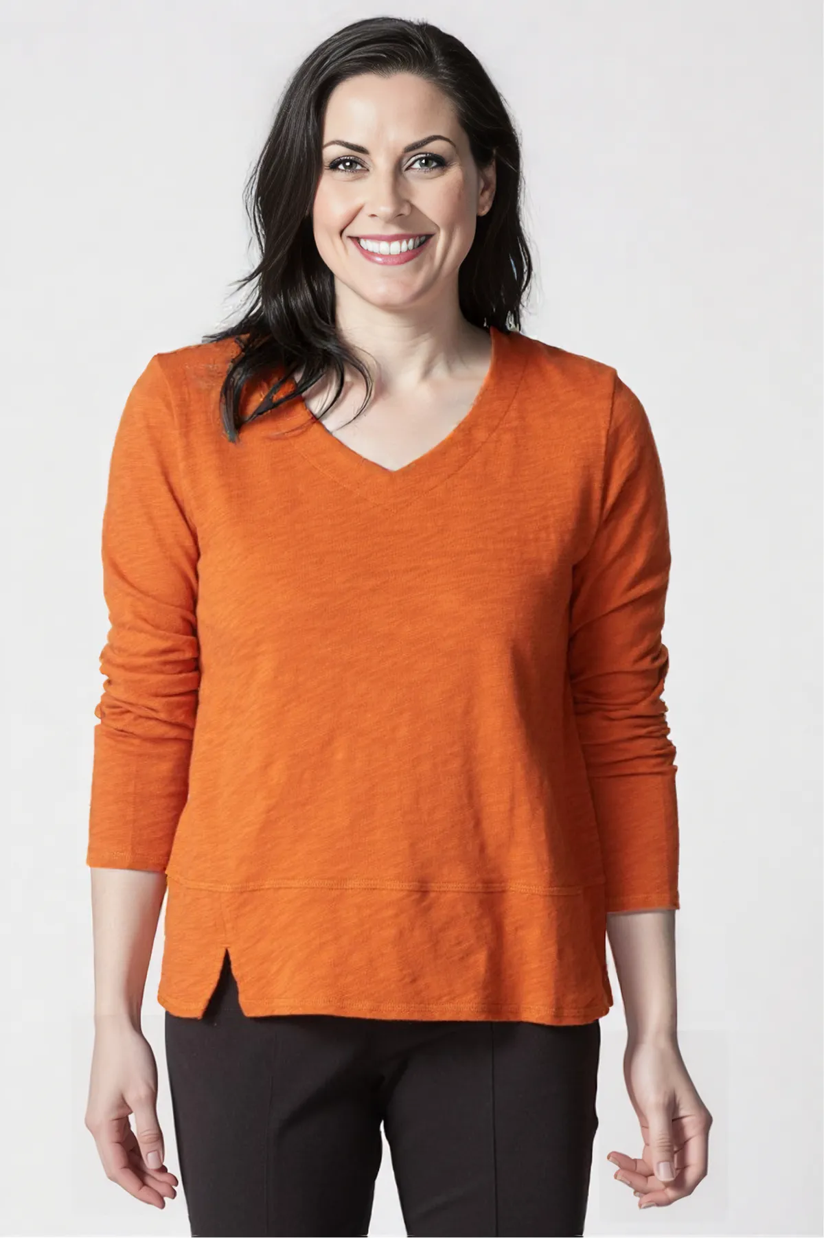 Habitat Clothing Cotton Pebble Seamed Log Sleeve Tee