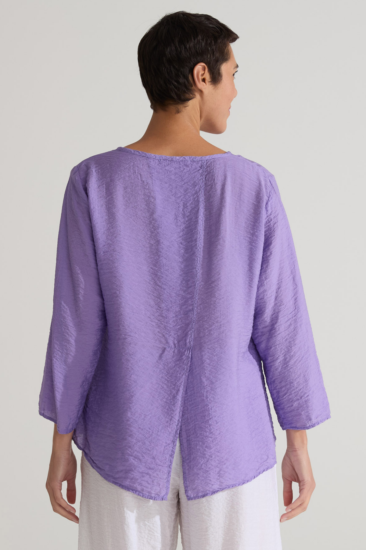 Cut Loose Rayon Parachute 3/4 Split Back Top Summer 2025- Special Order