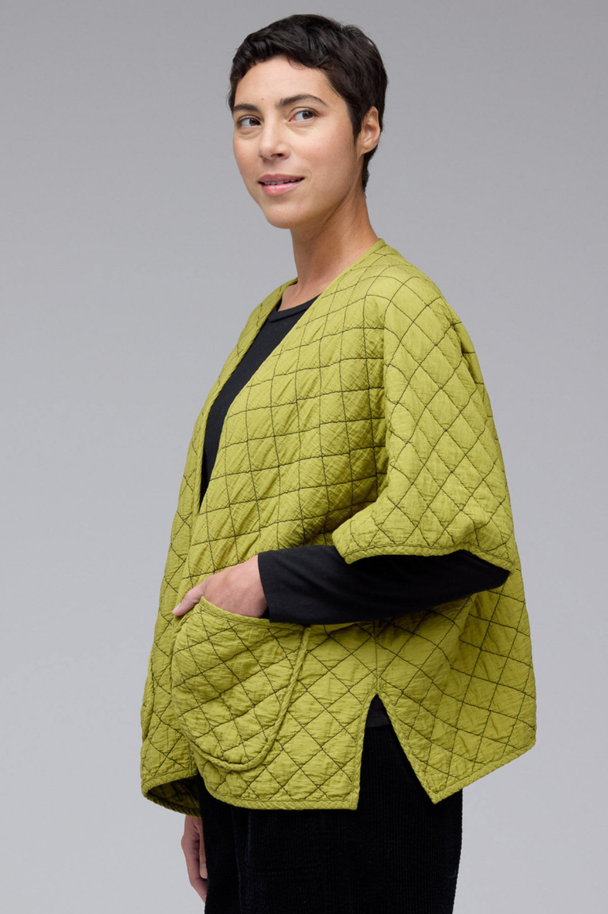 Cut Loose Quilted Parachute Shawl Cardi Fall 2024- Special Order