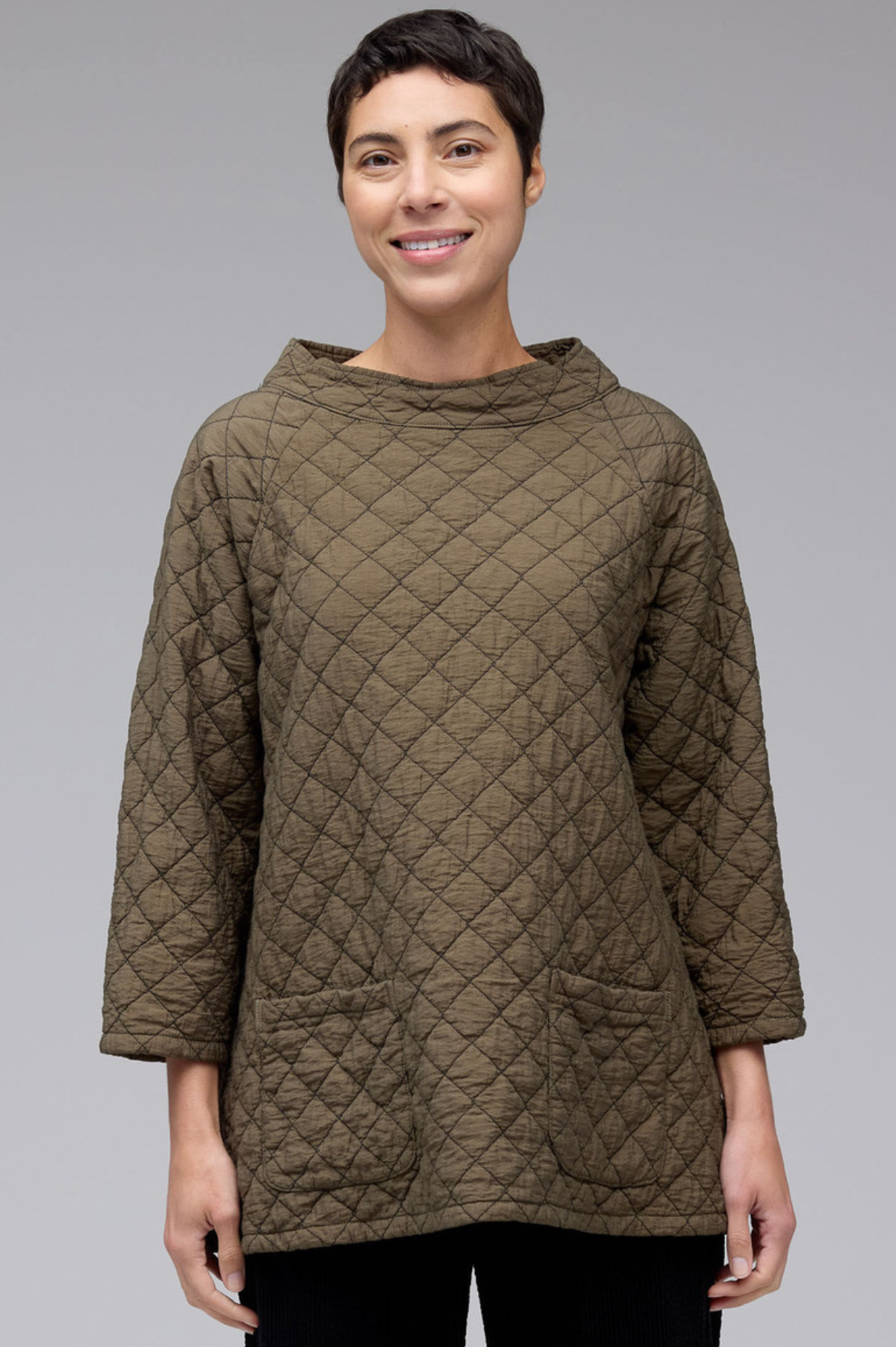 Cut Loose Clothing Quilted Parachute Raglan Pocket Top