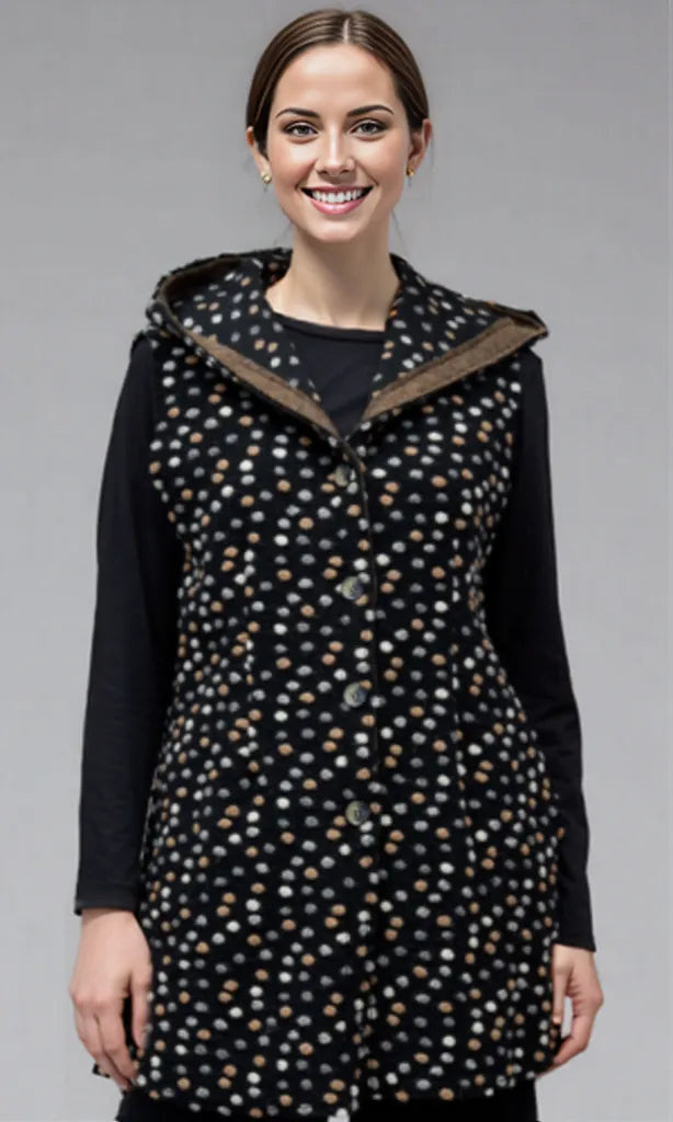 Cut Loose Clothing Pebbled Boiled Wool Hooded Vest Fall 2025-Special order
