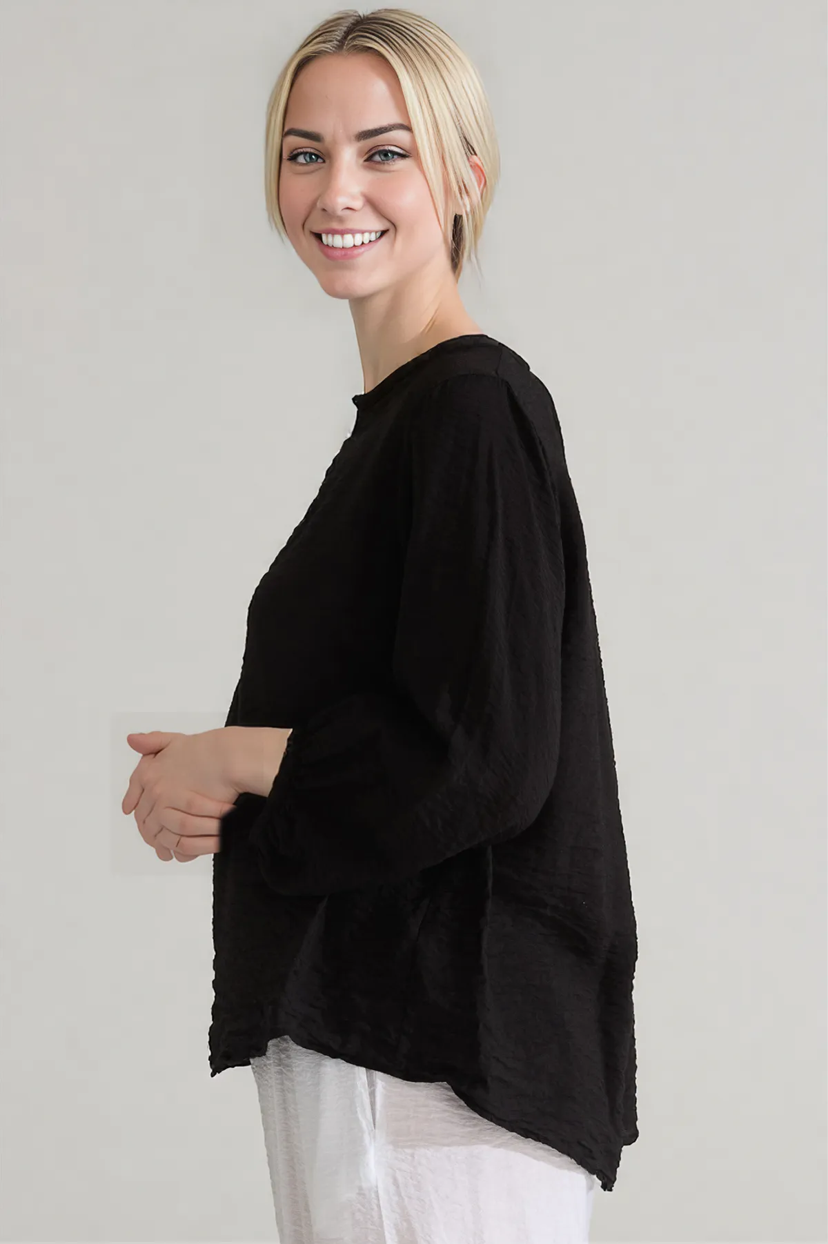 Cut Loose Rayon Parachute Balloon Sleeve Top Summer 2025- Special Order
