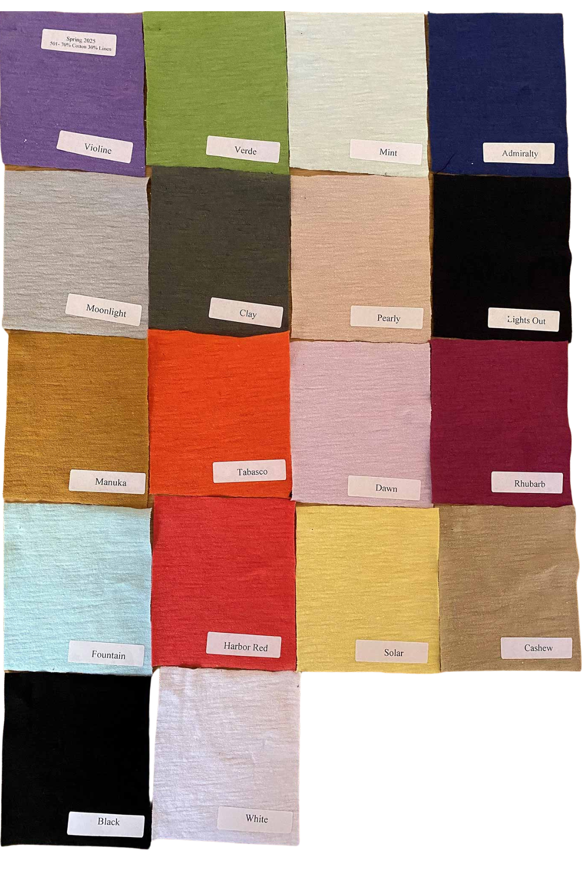 Cut Loose Clothing Linen Cotton Jersey 3/4 Sleeve Bias Tee -Manuka