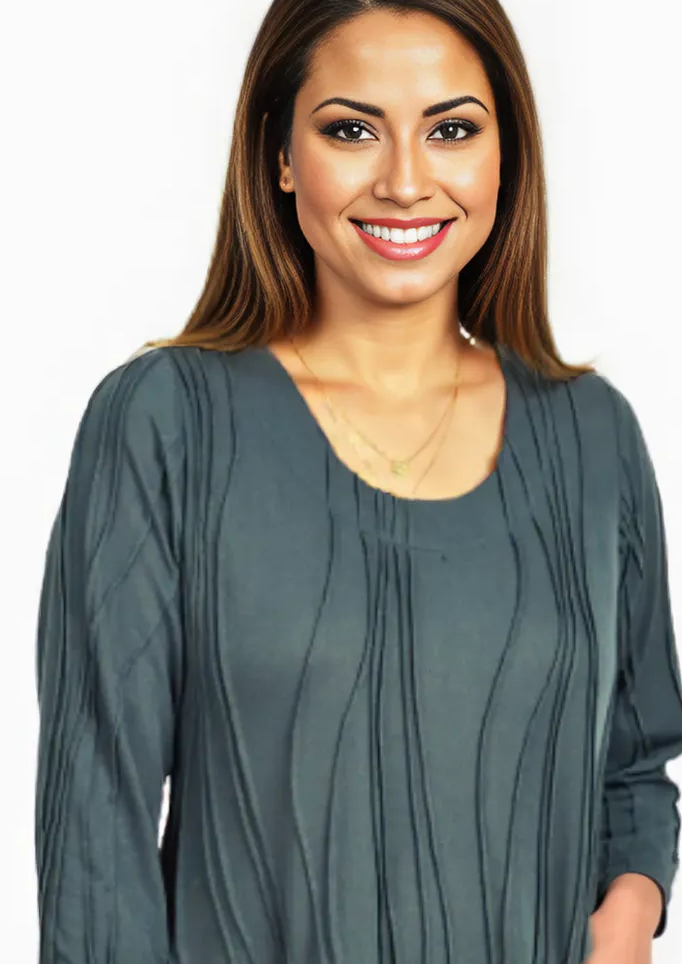 Windhorse Stitched Dress-Teal Blue - thread to cloth