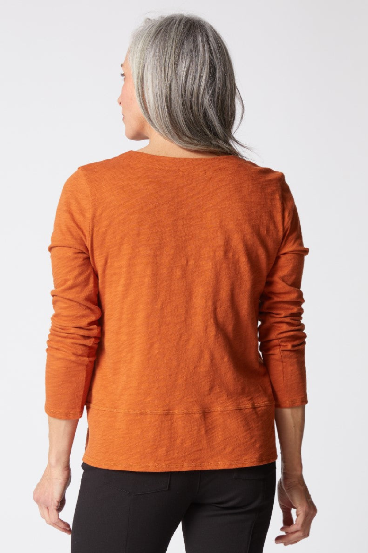 Habitat Clothing Cotton Pebble Seamed Log Sleeve Tee