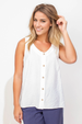 Escape by Habitat Crinkle Rayon Calypso Tank in White