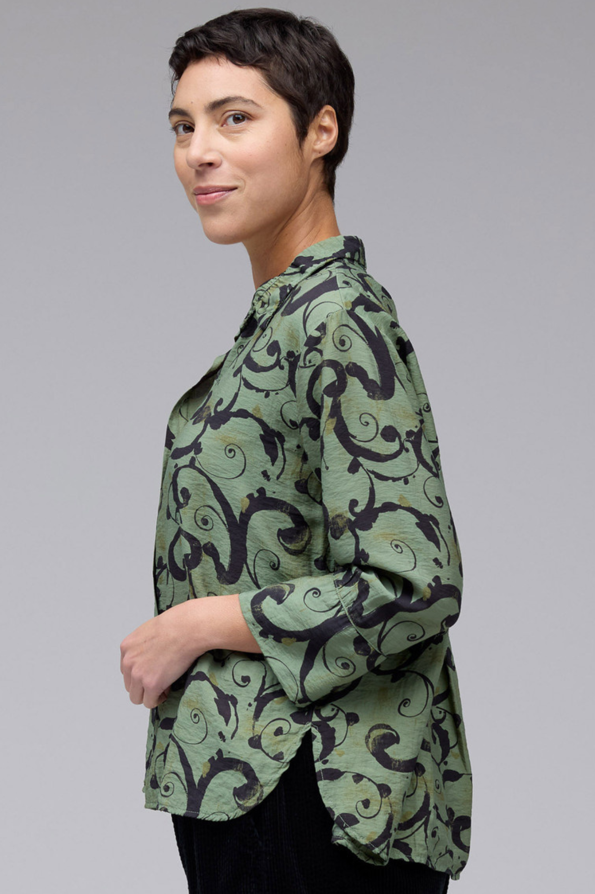 Cut Loose Swirl Easy Crop Shirt Fall 2025-Special Order