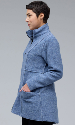 Cut Loose Clothing Boiled Wool Zip Jacket for the Fall season