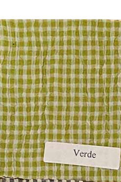 Cut Loose Crinkle Check Side Pleat Pant-Verde Green