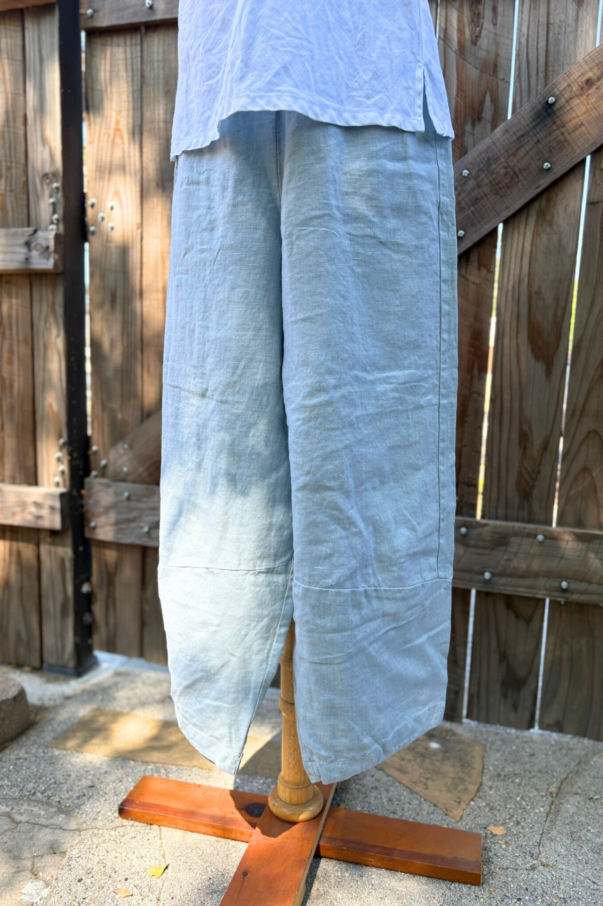 Cut Loose Solid Linen Lantern Pant-Moonlight