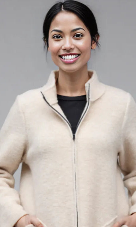 Cut Loose Clothing Boiled Wool Zip Swing Jacket Fall 2025-Special order