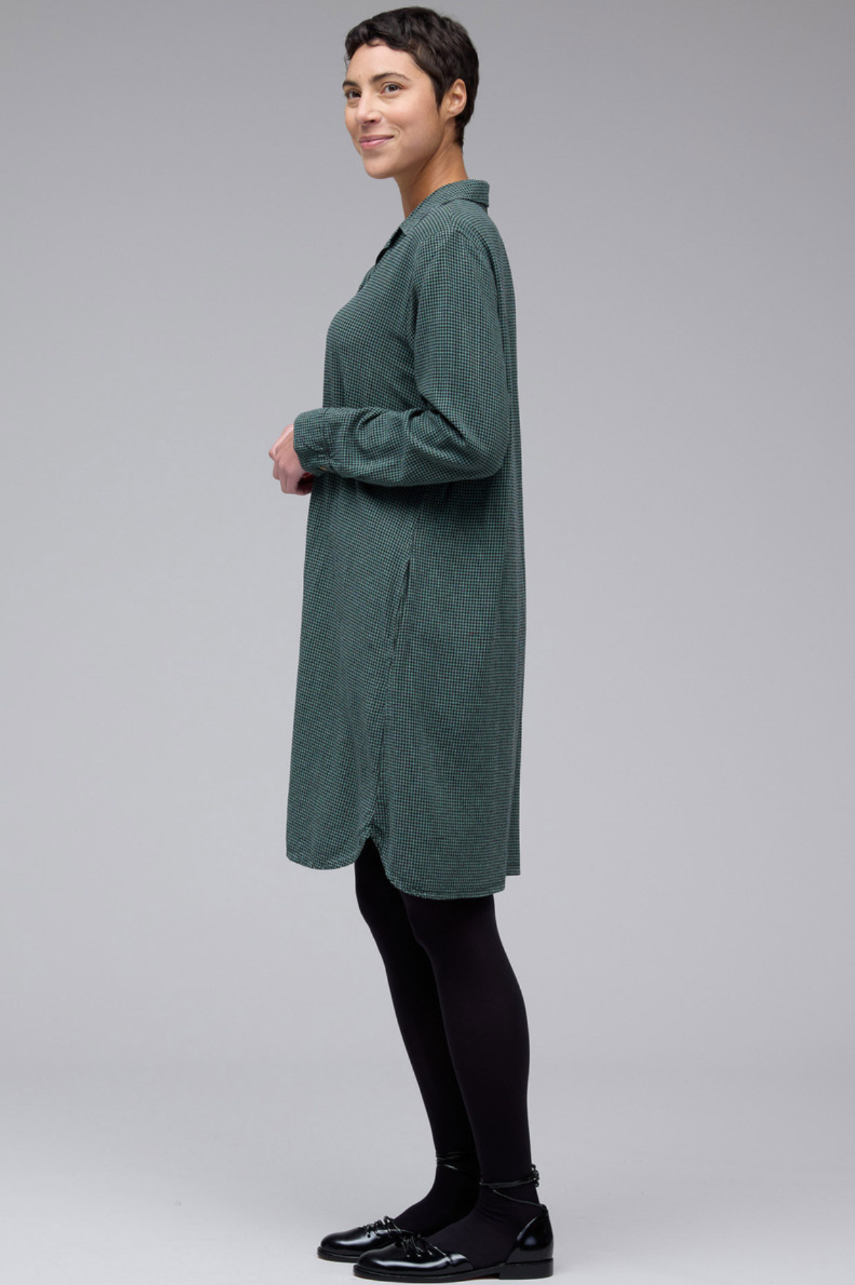 Cut Loose Fall Mini Check Shirt Dress Fall 2025-Special Order