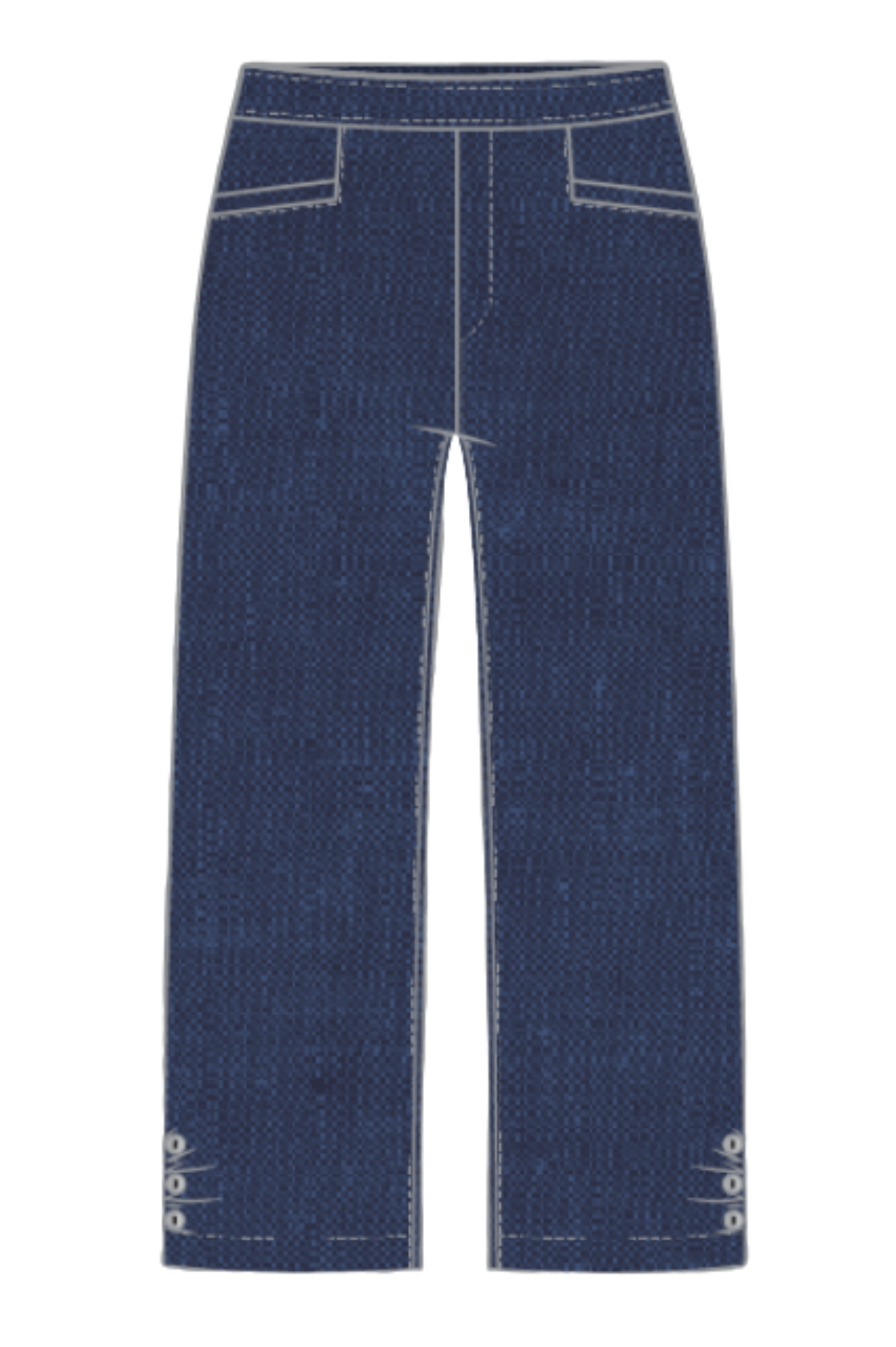 Habitat Clothing Linen Solid Button Capri