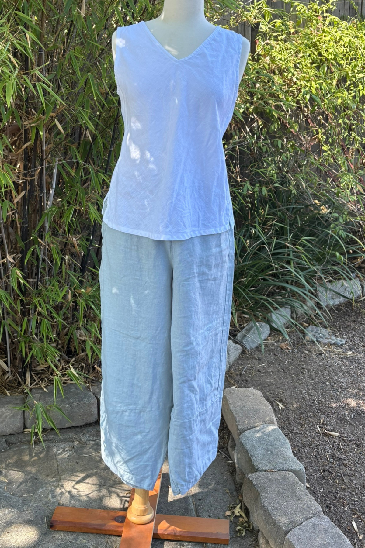 Cut Loose Solid Linen Lantern Pant-Moonlight