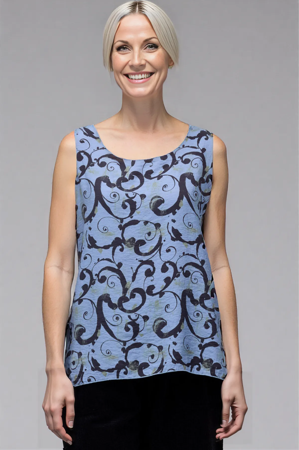 Cut Loose Clothing Swirl Longer Layering Tank