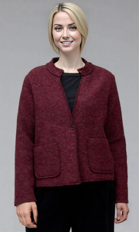 Cut Loose Clothing Boiled Wool Cropped Aline Jacket Fall 2025-Special order