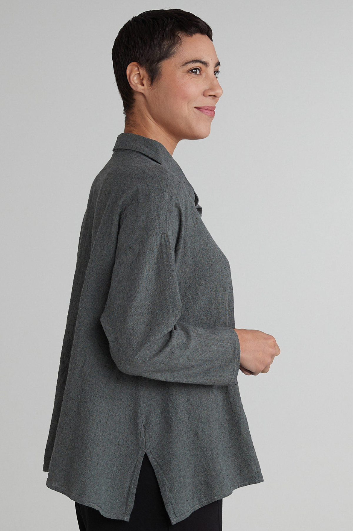 Cut Loose Crosshatch Swing Shirt -Admiralty