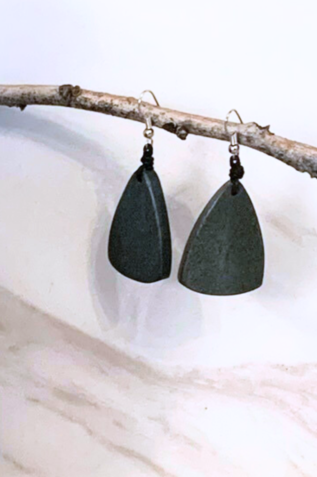 Carolina Warm Gray Wood Earrings