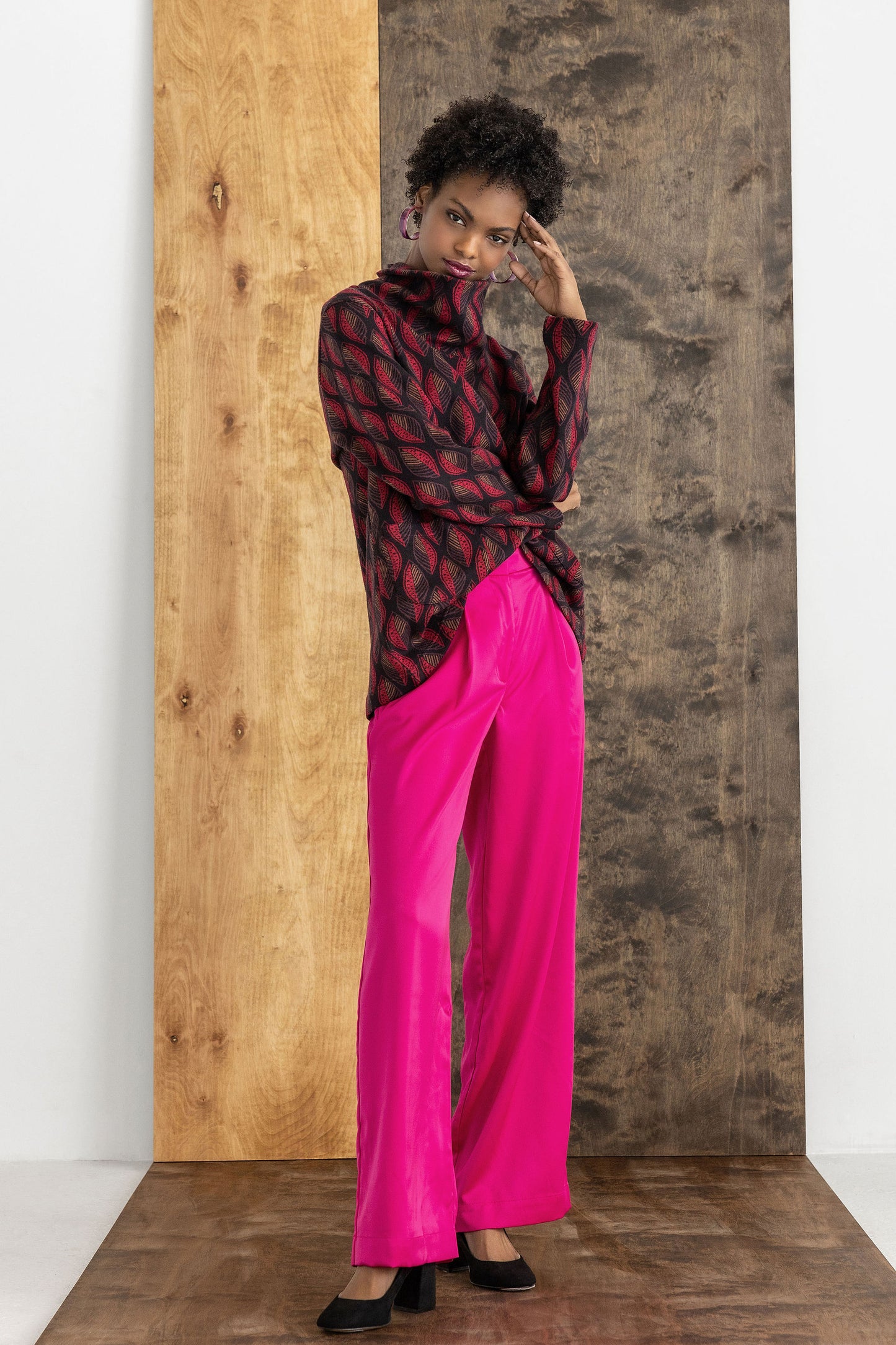 Komil Clothing Acadia Weave Cowl Top