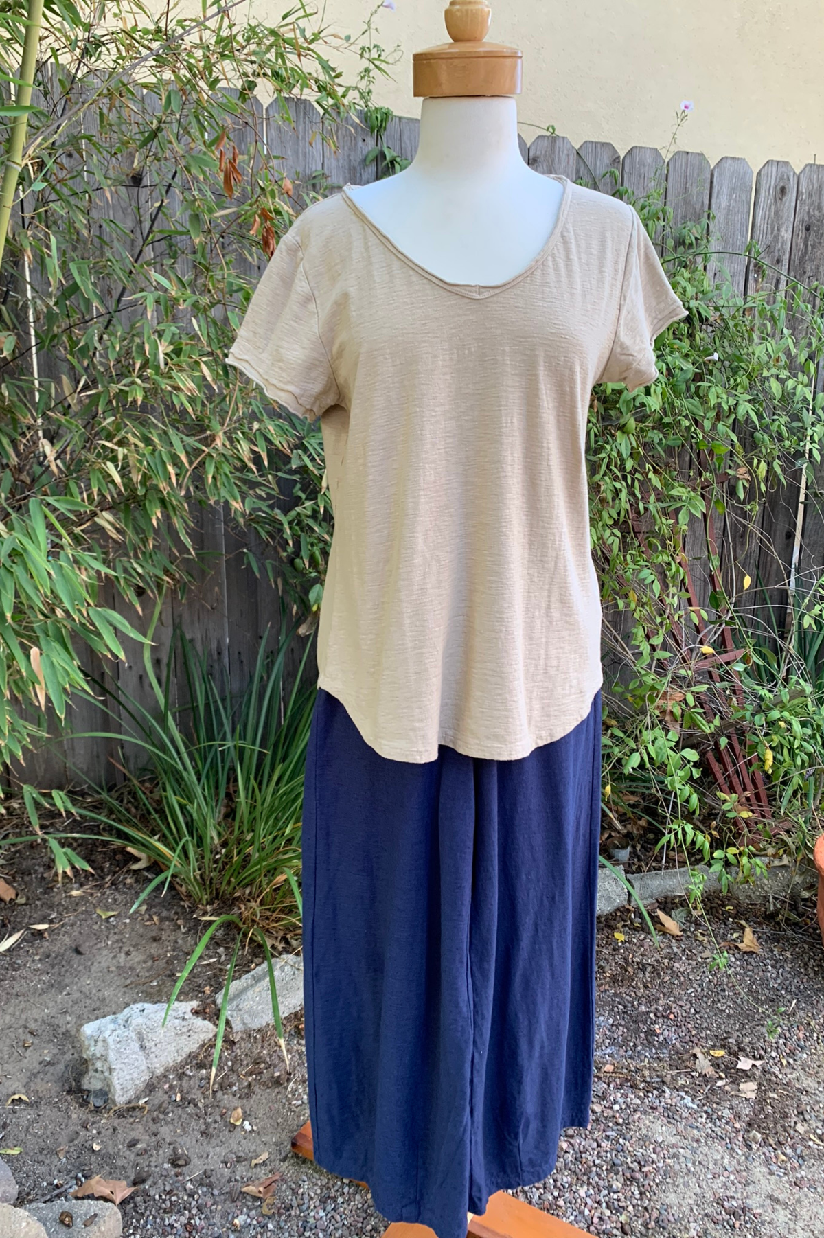 Cut Loose Fall Linen Cotton Jersey Cropped Pant w/Darts Fall 2023- Special Order