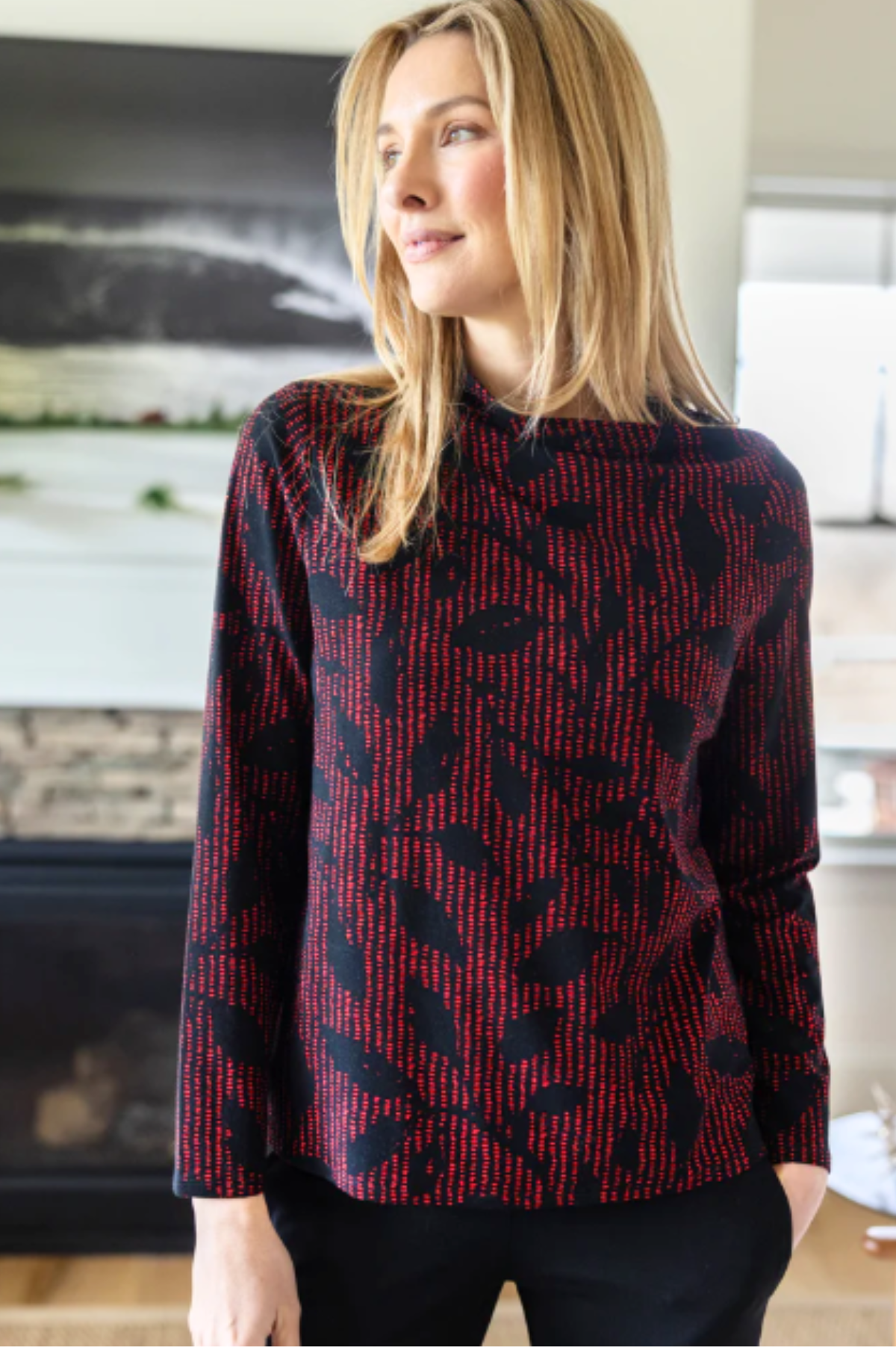 Habitat Clothing Core Travel Canopy Wrap Neck Top