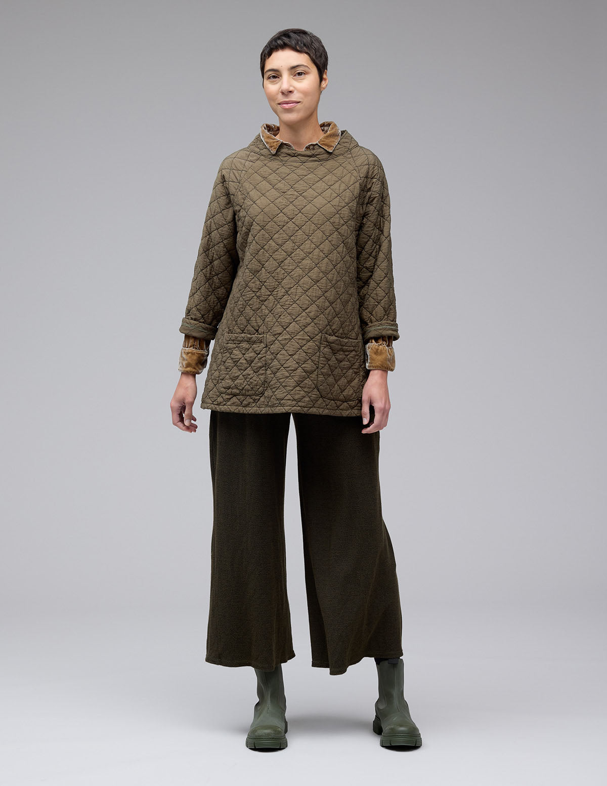 Cut Loose Quilted Parachute Raglan Pocket Top Fall 2024- Special Order