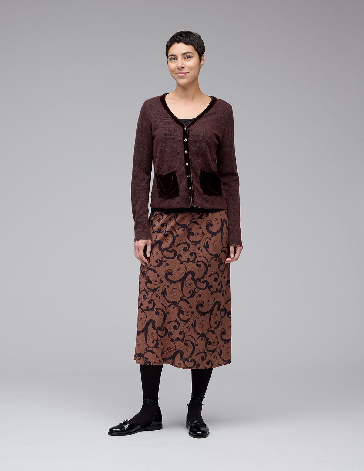 Cut Loose Swirl Bias Midi Skirt Fall 2025-Special Order
