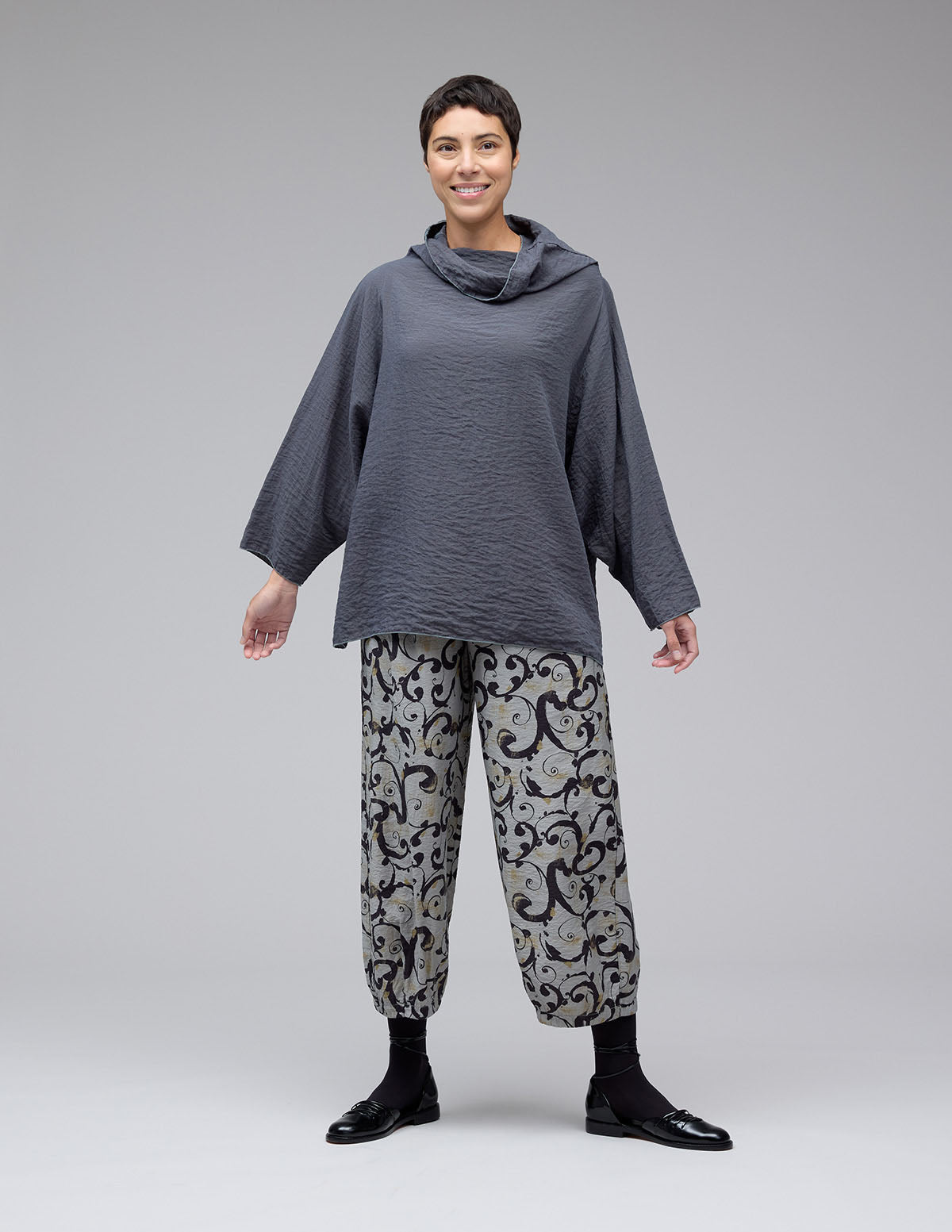 Cut Loose Fall Rayon Parachute One Size Cowl Top Fall 2025-Special Order
