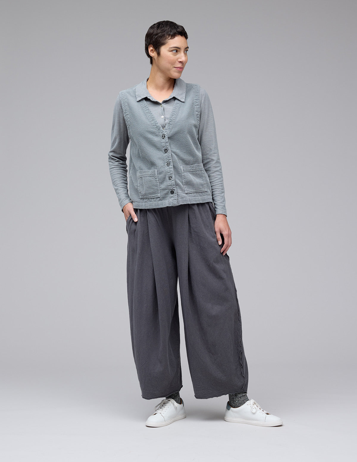 Cut Loose Linen Cotton Jersey Pleat Pant Fall 2025-Special Order