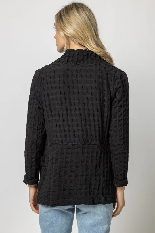 Komil Waffle Jacket in black