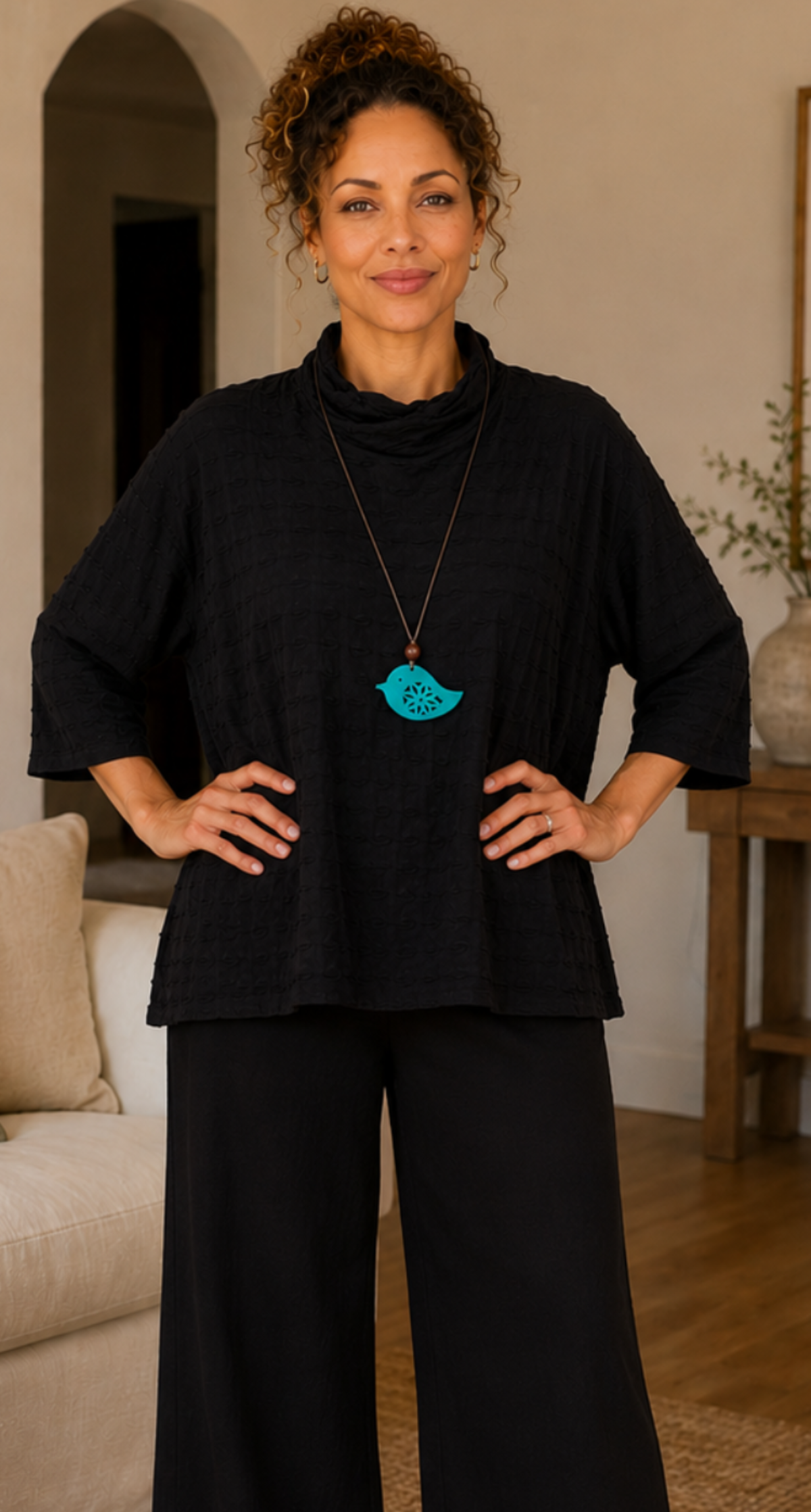 Turquoise Bird long Necklace