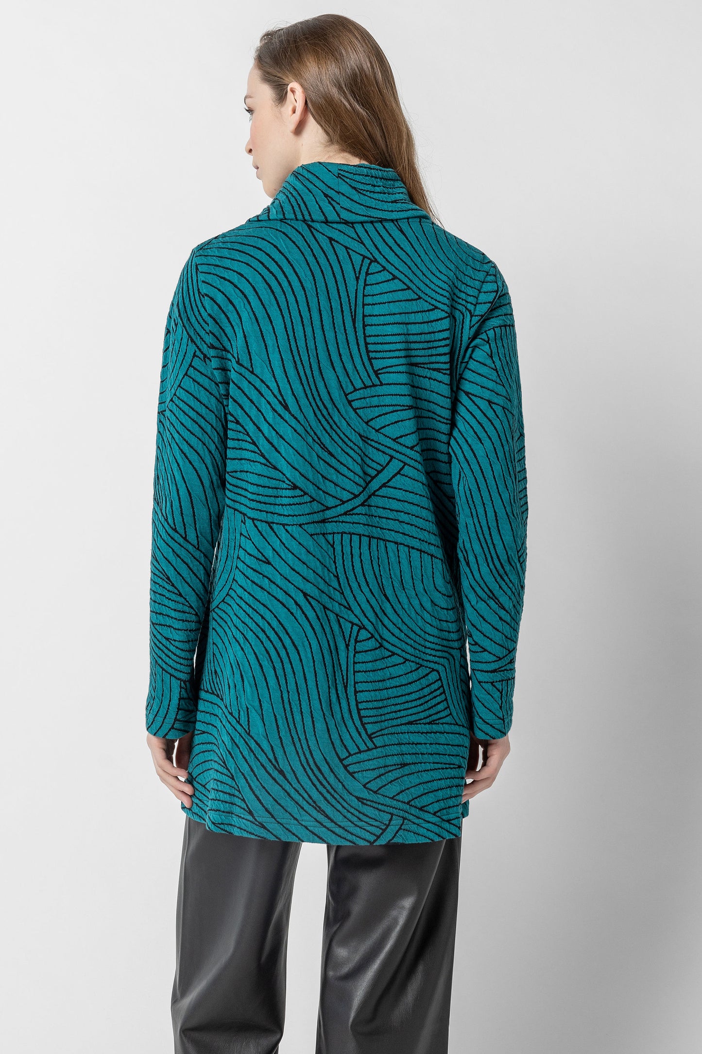 Komil Clothing Cowl Tunic Swirl Jade