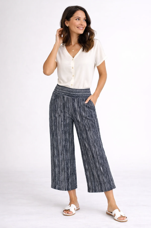 Habitat Clothing Mixed Stripe Easy Flood Pant