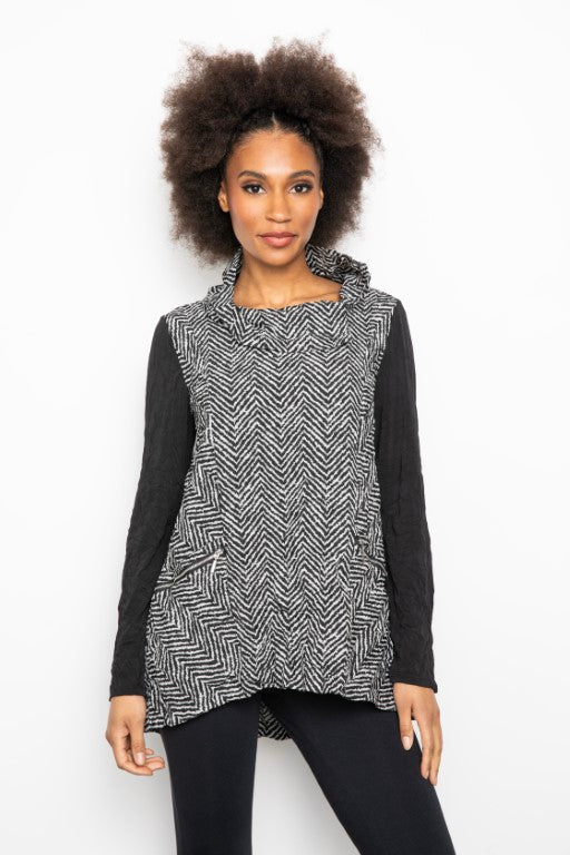 LIV by Habitat Perfect Sculpt Chevron Mixed Media Tunic