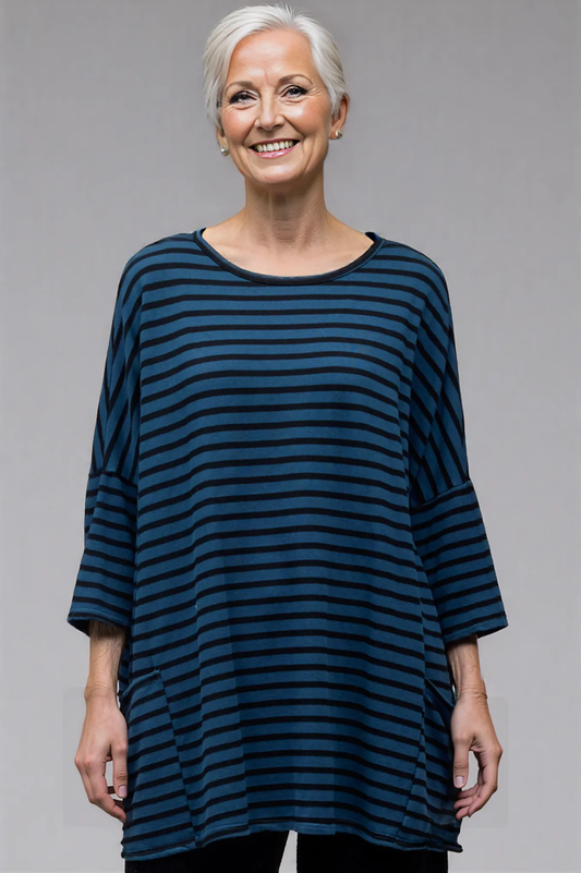 Cut Loose Black Stripe Fleece One Size Pullover Fall 2025-Special Order