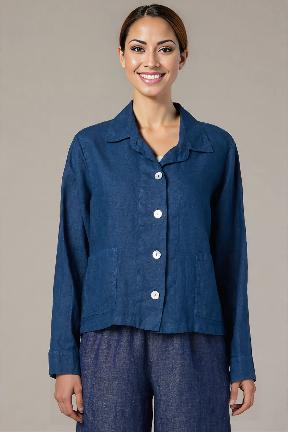 Cut Loose Solid Linen Cropped Jacket Spring 2026- Special Order