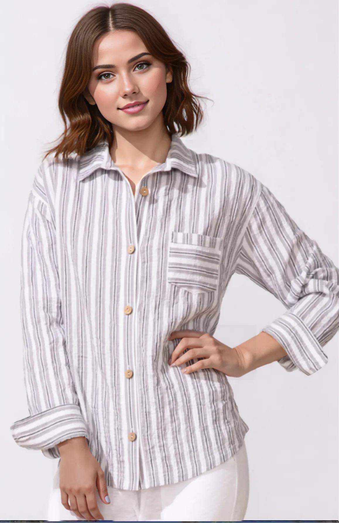 Escape by Habitat Seaport Marina Stripe Shirt