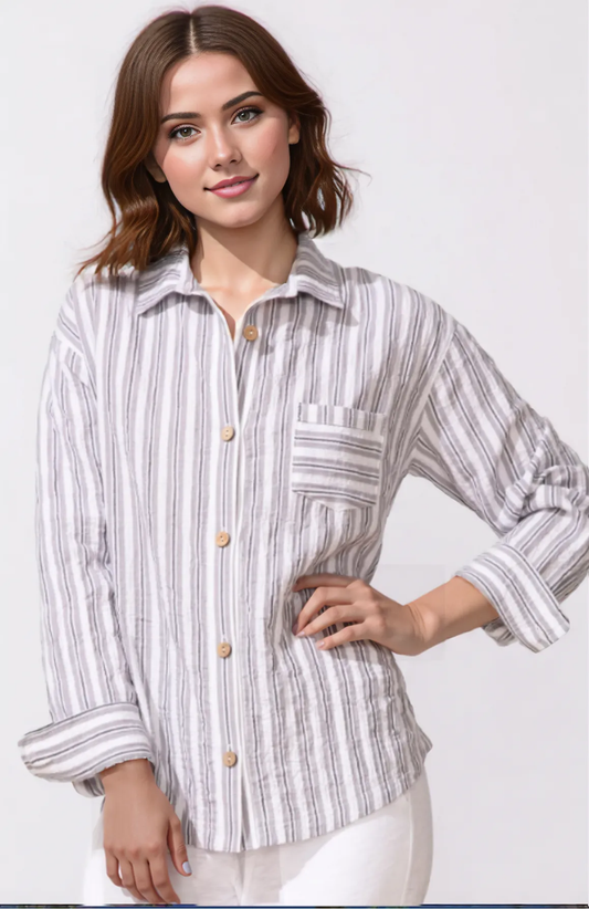Escape by Habitat Seaport Marina Stripe Shirt