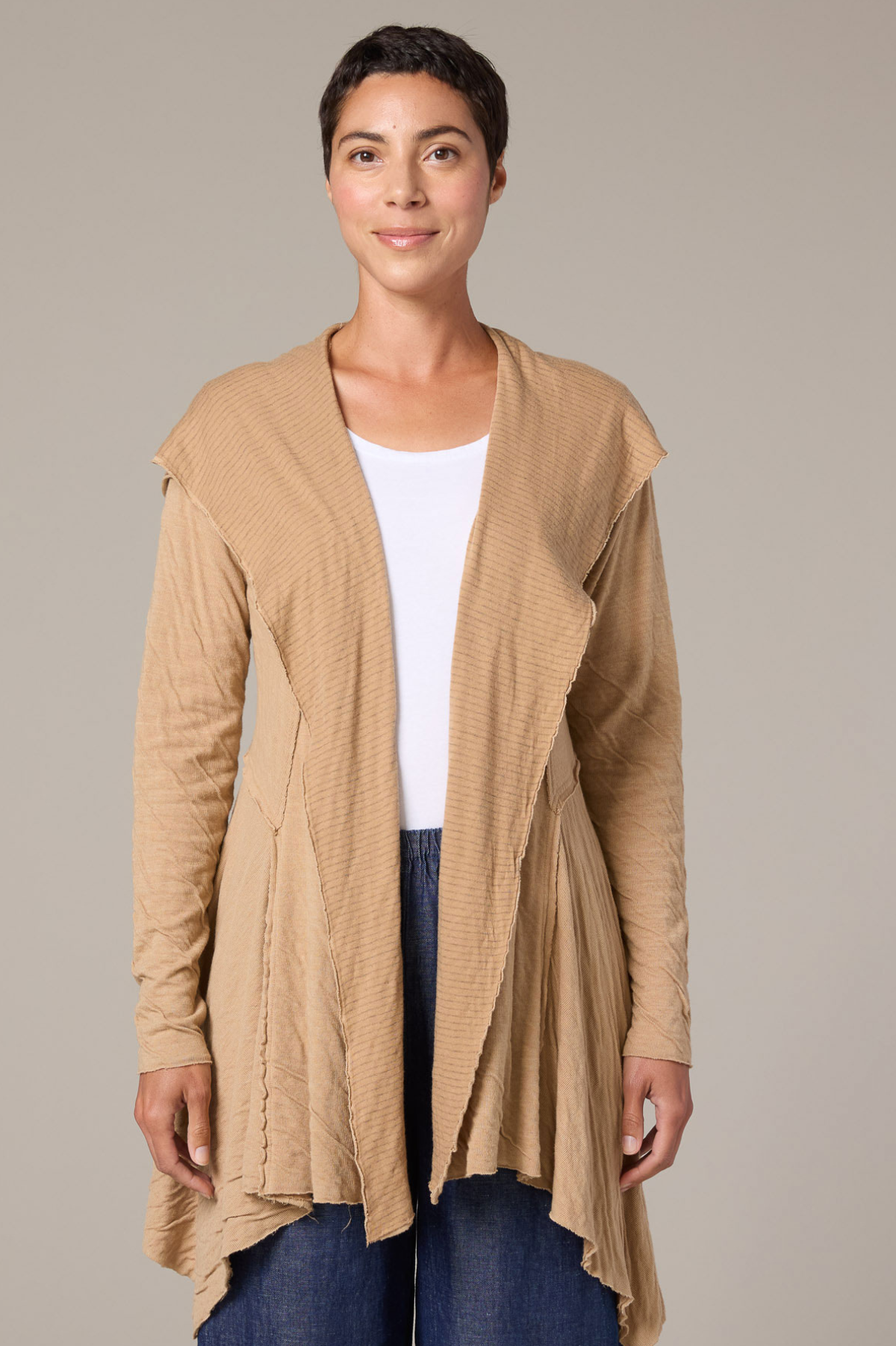 Cut Loose Grey Stripe Doublecloth Hooded Jacket Spring 2026-