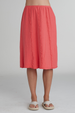 Cut Loose Linen Cotton Jersey Seamed Skirt w/Contrast Spring 2025- Special Order