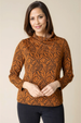 Habitat Clothing Falling Leaves Jacquard Wrap Neck Top