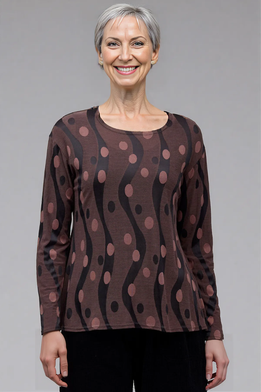 Cut Loose Dot Jacquard Long Sleeve Swing Tee Fall 2025-Special Order